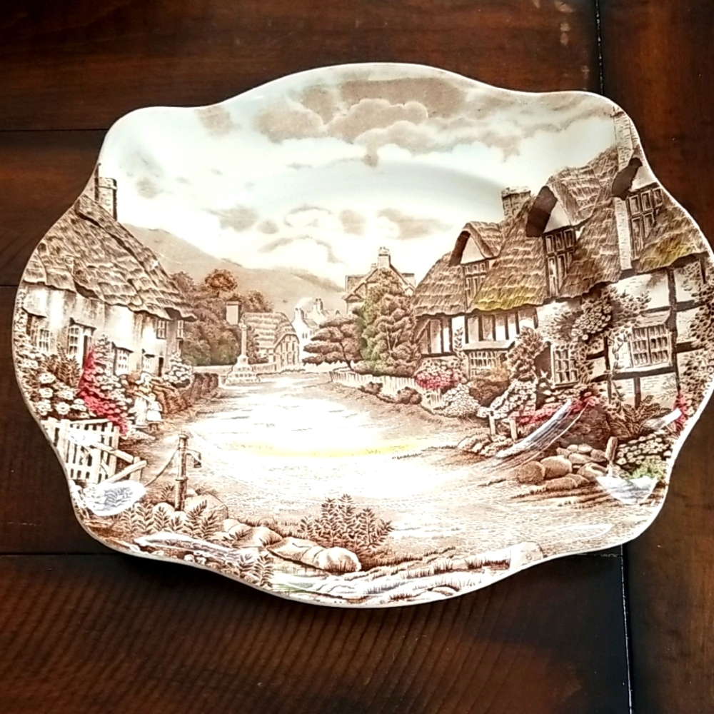 Johnson Bros Olde English Countryside Vintage Plate 12 X 10 Inches